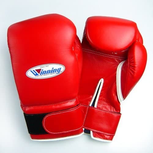 Winning MS-600-B Boxing Gloves Velcro Red 16oz