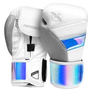 Hayabusa T3 Iridescent Boxing Gloves - White / Black