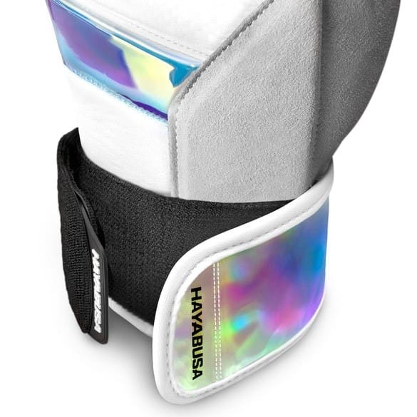 Hayabusa T3 Iridescent Boxing Gloves - White / Black - Image 3