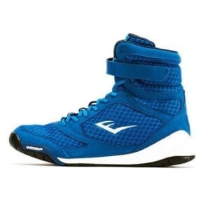 Everlast Elite Black High Top Boxing Shoes - Blue