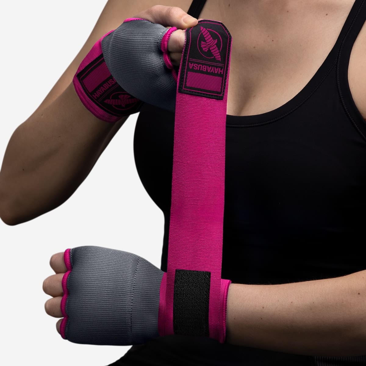 Hayabusa Quick Gel Hand Wraps - Pink / Purple - Image 7