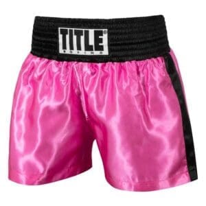 TITLE Boxing Professional Women’s Satin Striped Boxing Trunks