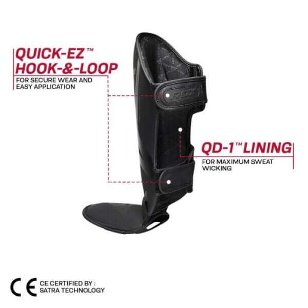 RDX T15 Black Matte GEL PADDED SHIN INSTEP GUARDS - Image 4