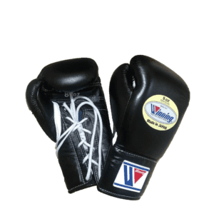 Winning MS-200 8OZ Black Lace BOXING GLOVES