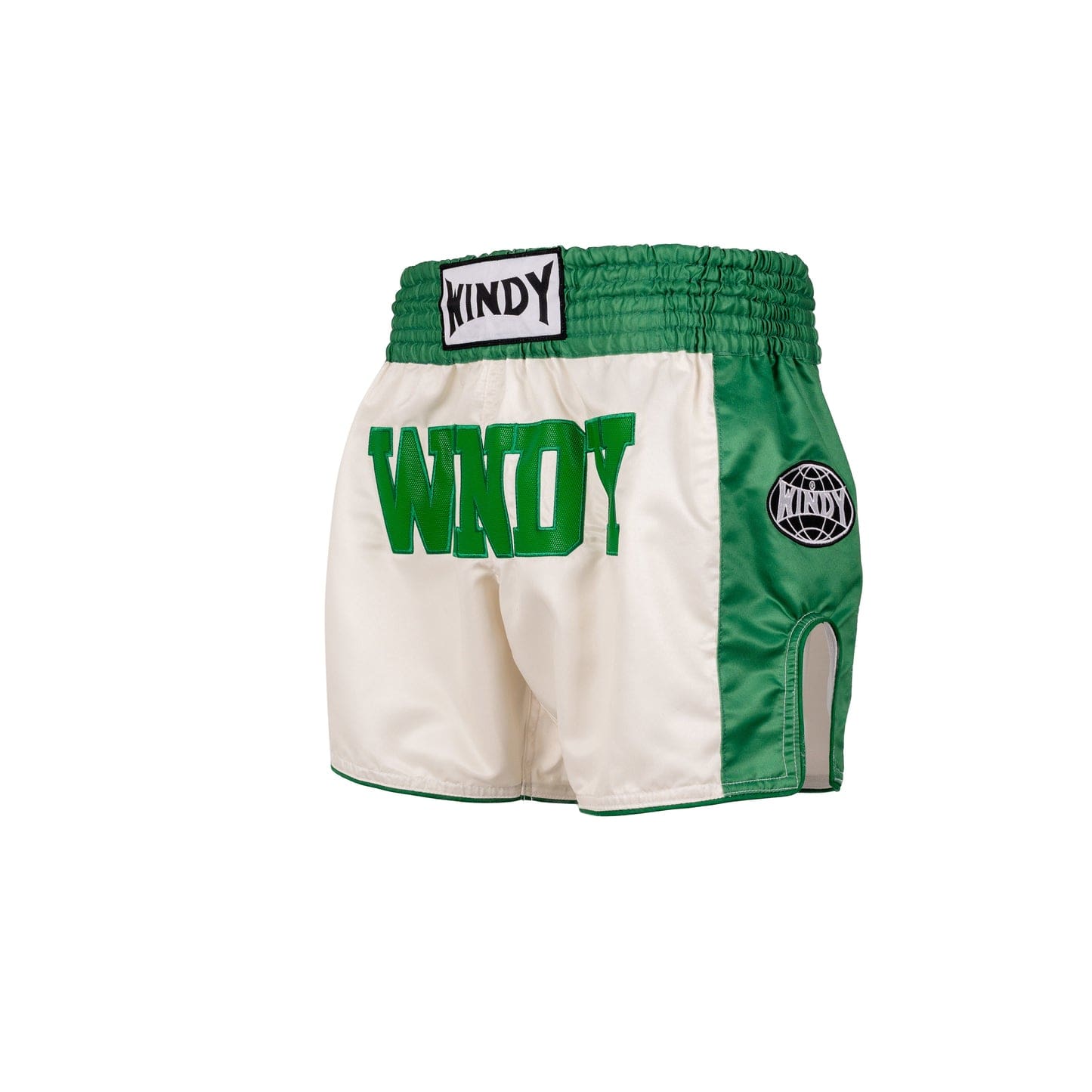 Windy Muay Thai Shorts - Retro 2.0 - Ivory/Green - Image 2