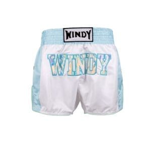 Windy Muay Thai Shorts - Retro Holo - White Ice