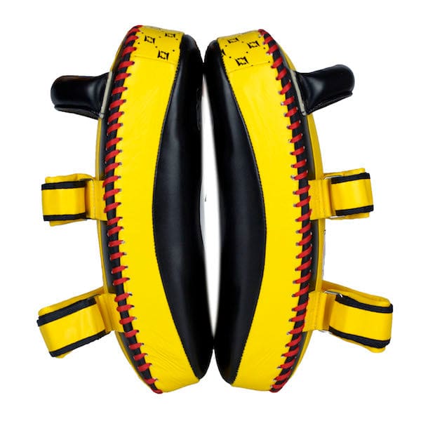 Fairtex KPLC2 Standard Curved Thai Pads - Black/Yellow - Image 4
