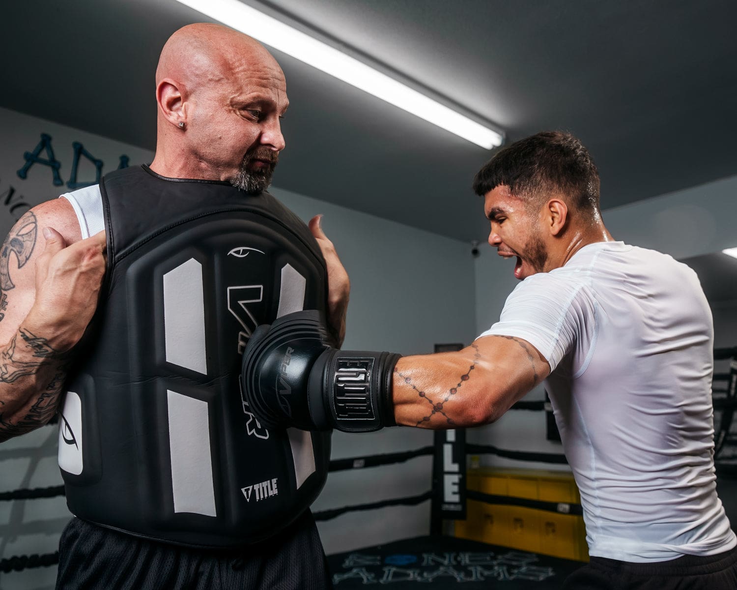 TITLE Boxing Viper Supreme Body Protector - Black/White - Image 6