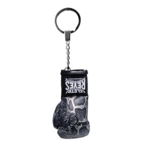 Cleto Reyes Mini Glove Keyring – Silver/Black Steel Snake