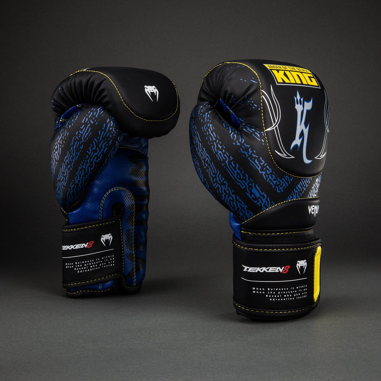 Venum x TEKKEN 8 Boxing Gloves - King - Black/Yellow - Image 3