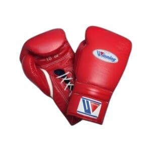 Winning MS-700 18oz Red Lace Boxing Gloves